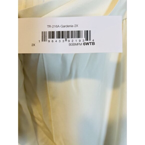 Terea Andrea Pitter Shay Wide Leg Layered Tie Pants 2X Ivory Resort Flowy NWT - Picture 8 of 12